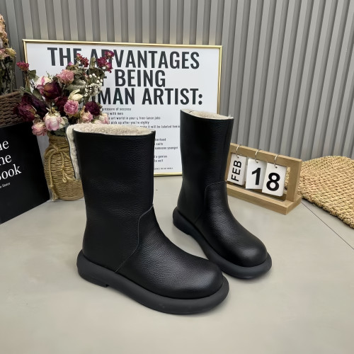 撤櫃款真皮平底雪地靴女2026冬季新款加絨保暖中筒靴皮面東北棉鞋