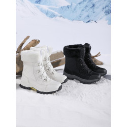 防滑雪地靴女冬季2025年新款加絨加厚零下防寒保暖東北滑雪大棉鞋