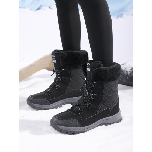 防滑雪地靴女冬季2025年新款加絨加厚零下防寒保暖東北滑雪大棉鞋