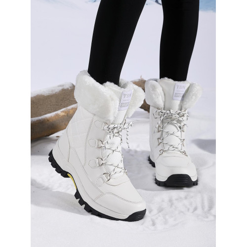 防滑雪地靴女冬季2025年新款加絨加厚零下防寒保暖東北滑雪大棉鞋