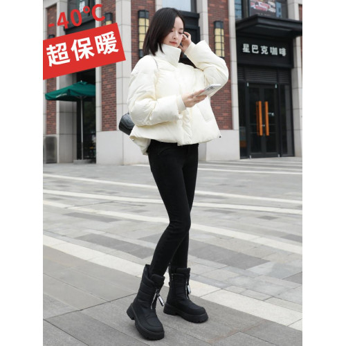 冬季雪地靴女加絨加厚保暖棉鞋中筒靴東北戶外防水防滑抗凍防寒鞋