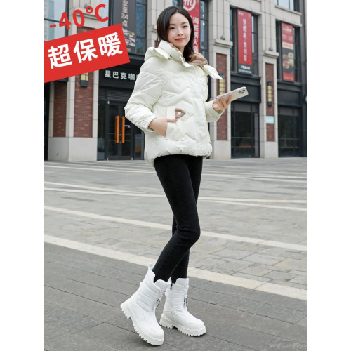 冬季雪地靴女加絨加厚保暖棉鞋中筒靴東北戶外防水防滑抗凍防寒鞋