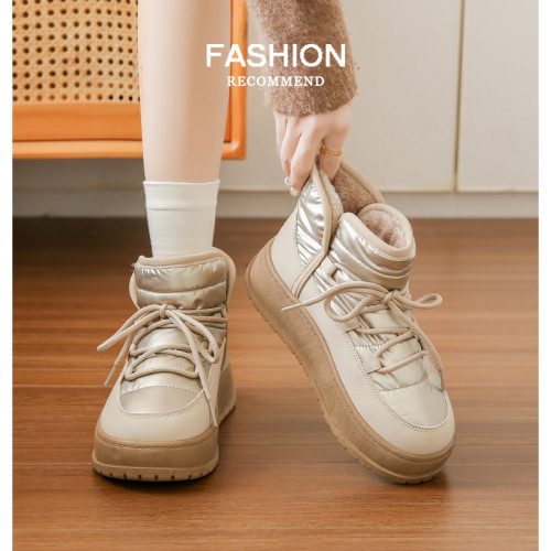 鞋子女冬季加絨加厚棉鞋2025新款保暖防水防滑女鞋厚底爆款雪地靴