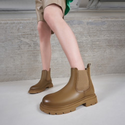 卓詩尼菸筒厚底增高馬丁靴女鞋秋冬加絨短靴軟皮單靴瘦瘦靴子短靴