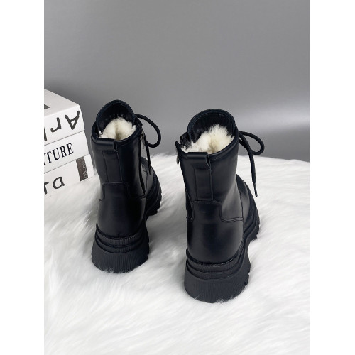 真皮厚底羊毛雪地靴女皮毛一體靴子新款東北大棉鞋冬加絨加厚棉靴