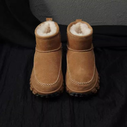 厚底雪地靴女款2025冬季新款低幫短筒加絨加厚保暖內增高休閒棉鞋