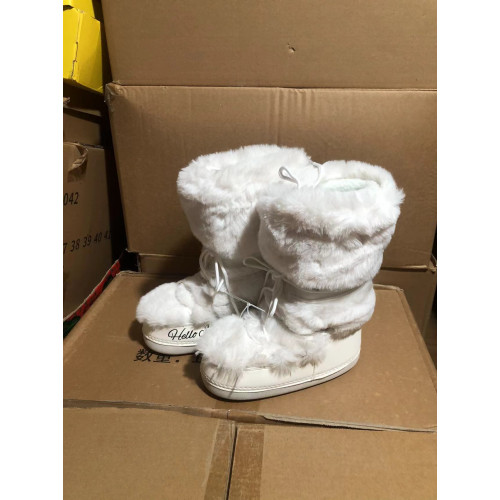 雪地靴女冬季2025新款保暖高筒棉靴毛毛加厚絨月亮靴滑雪鞋潮靴