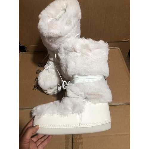 雪地靴女冬季2025新款保暖高筒棉靴毛毛加厚絨月亮靴滑雪鞋潮靴