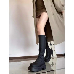 長筒靴女2026秋冬新款厚底高筒顯瘦堆堆靴小個子瘦瘦靴子騎士靴