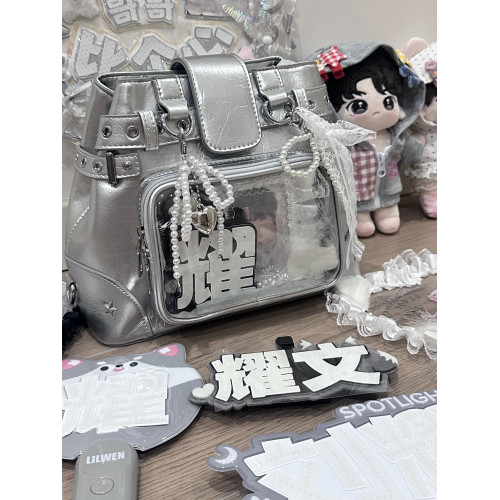 原創設計輕便小食量痛包單肩斜背娃包演唱會痛包