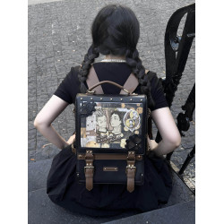 元氣少女原創設計雙肩初中高中大容量後後背包大學生日常通勤書包痛包