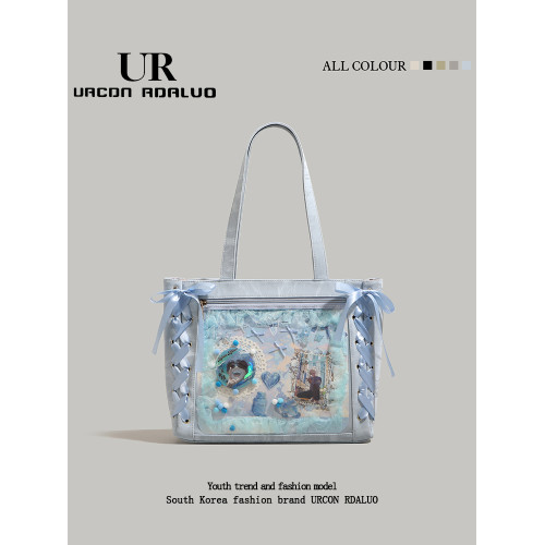 UR二次元卡通透明層痛包女2025新款潮大容量托特包百搭單肩腋下包 UR二次元卡通透明層痛包女2025新款潮大容量托特包百搭單肩腋下包
