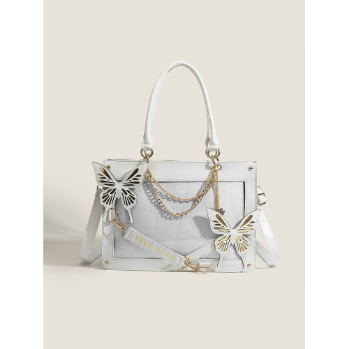 次域原創痛包迷宮蝴蝶單肩斜背Lolita哥特蛛網痛暗黑系吧唧托特包