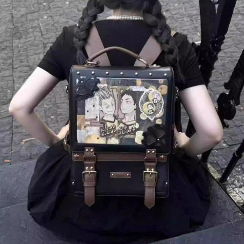 蒸汽時代痛包賽博龐克復古食量吧唧學生動漫日常社畜雙肩包