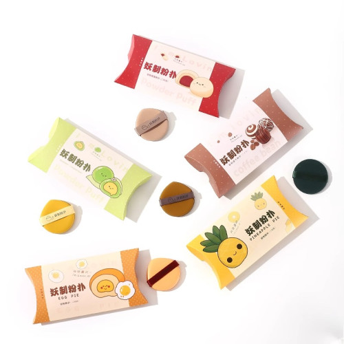 妖製粉撲蛋黃派菠蘿派皮面氣墊粉餅粉底液化妝專用乾濕兩用不吃粉