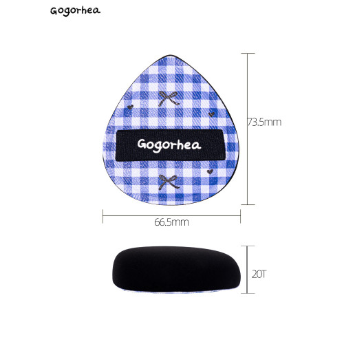 GOGORHEA|新版深藍格中硬彈瓜子棉花糖粉撲加厚20T超硬