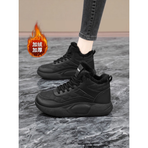 黑色雪地靴女款冬季2026新款加厚加絨保暖短靴久站不累腳休閒棉鞋