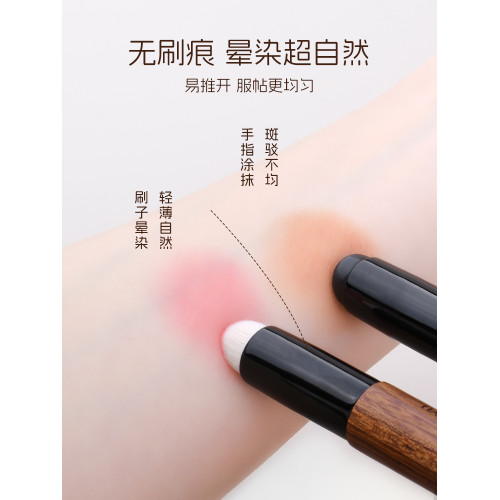 三千羽Y92雙頭脣刷口紅刷暈染自然柔軟矽膠帶蓋迷你可攜式化妝刷子