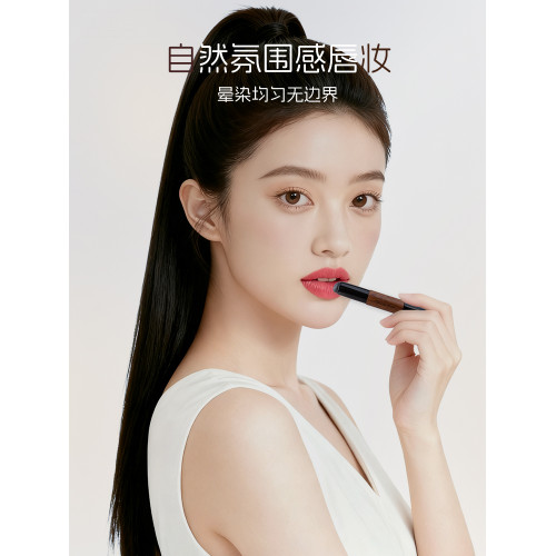 三千羽Y92雙頭脣刷口紅刷暈染自然柔軟矽膠帶蓋迷你可攜式化妝刷子