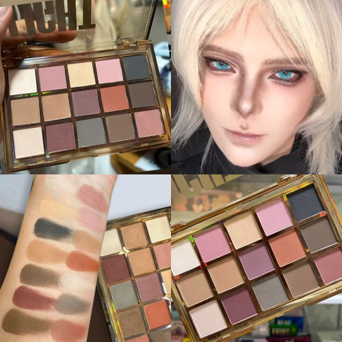 15色馬卡龍眼影盤多色cos玩妝珠光啞光大地色彩色舞台歐美彩妝盤