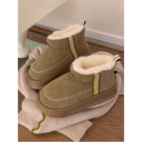 細細條 加厚時尚雪地靴女ins創意刺綉民族風冬季新款戶外東北棉鞋 細細條 加厚時尚雪地靴女ins創意刺綉民族風冬季新款戶外東北棉鞋