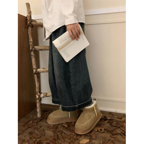 細細條 加厚時尚雪地靴女ins創意刺綉民族風冬季新款戶外東北棉鞋 細細條 加厚時尚雪地靴女ins創意刺綉民族風冬季新款戶外東北棉鞋