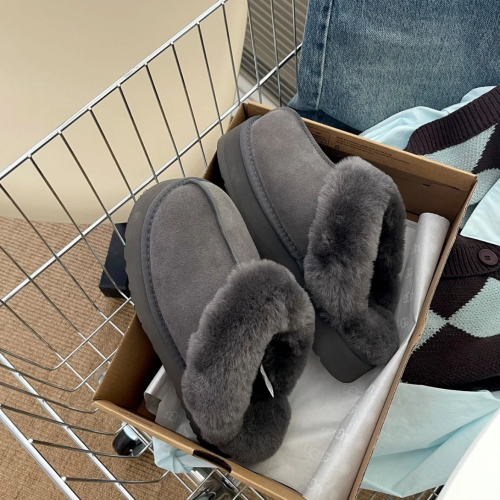 趙露思同款灰色雪地靴半拖外穿毛毛拖厚底增高羊毛絨包頭半拖棉鞋 趙露思同款灰色雪地靴半拖外穿毛毛拖厚底增高羊毛絨包頭半拖棉鞋