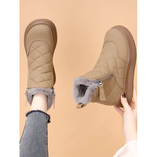 特價真皮雪地靴女2025冬季新款加絨保暖防滑短靴東北大棉軟底棉靴