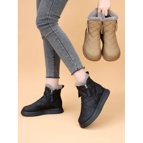 特價真皮雪地靴女2025冬季新款加絨保暖防滑短靴東北大棉軟底棉靴