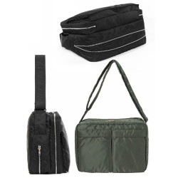 日系經典~TANKER大號尼龍通勤辦公單肩斜後後背包休閒郵差大包電腦包