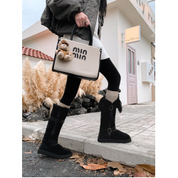 不二橘 秋冬皮帶釦加絨長筒雪地靴厚底防滑保暖毛毛靴百搭舒適