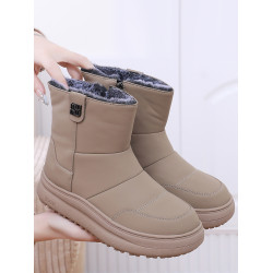 冬季雪地靴女加絨加厚防水防滑老北京布鞋厚底麵包鞋媽媽保暖棉鞋