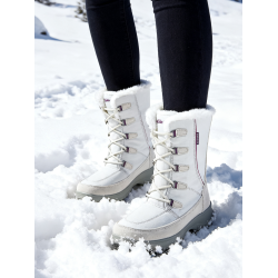 哈爾濱雪鄕中筒雪地靴女防水防滑保暖加絨加厚冬戶外滑雪東北棉鞋