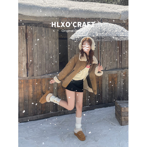 7cm內增高小個子厚底雪地靴女冬季新款羊毛保暖厚絨短靴女毛毛靴