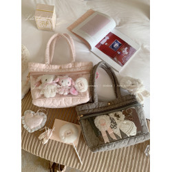 Lalalandacc／華夫愛心痛 自製絎棉愛心單肩包痛包小食量通勤手拎