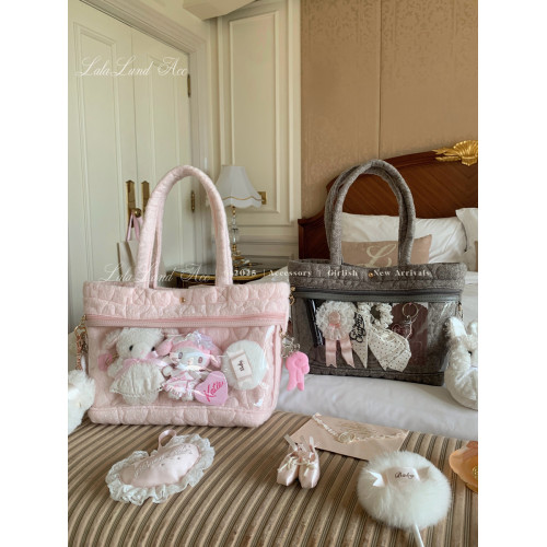 Lalalandacc/華夫愛心痛 自製絎棉愛心單肩包痛包小食量通勤手拎 Lalalandacc/華夫愛心痛 自製絎棉愛心單肩包痛包小食量通勤手拎