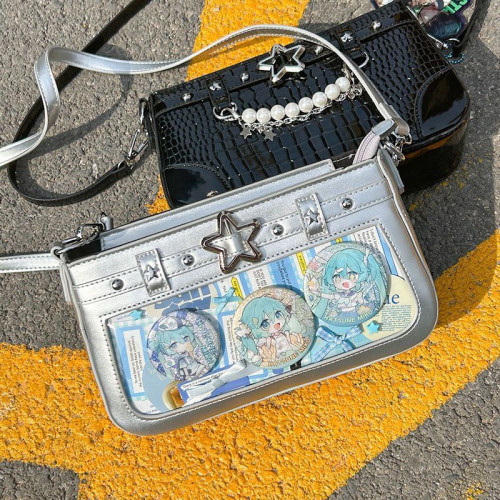 小衆設計原創百搭斜背透明小食量吧唧二次元痛包包女【荒野甜心】 小衆設計原創百搭斜背透明小食量吧唧二次元痛包包女【荒野甜心】