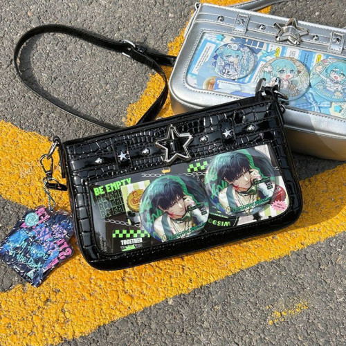 小衆設計原創百搭斜背透明小食量吧唧二次元痛包包女【荒野甜心】 小衆設計原創百搭斜背透明小食量吧唧二次元痛包包女【荒野甜心】