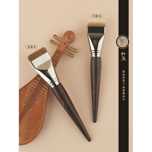 魅女郎紅顔071一字型粉底刷扁頭底妝刷超薄平頭不吃粉底液化妝刷