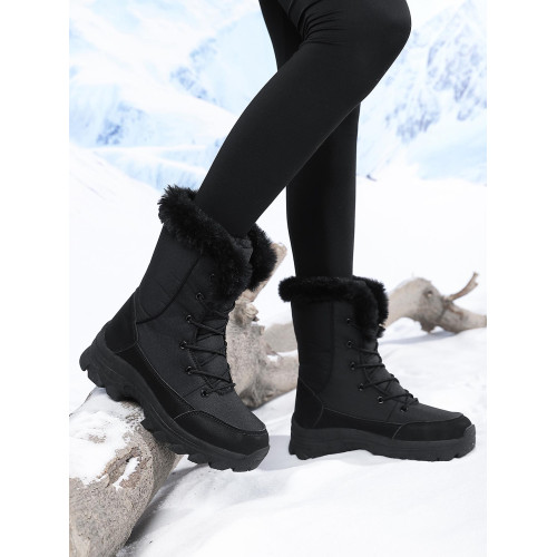 高幫厚底雪地靴女新款冬季中筒靴保暖加絨加厚防水防滑戶外棉鞋 高幫厚底雪地靴女新款冬季中筒靴保暖加絨加厚防水防滑戶外棉鞋