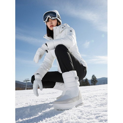 加厚雪地靴女防水防滑保暖冬季戶外棉鞋女保暖鞋高筒棉靴滑雪靴