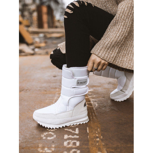 加厚雪地靴女防水防滑保暖冬季戶外棉鞋女保暖鞋高筒棉靴滑雪靴