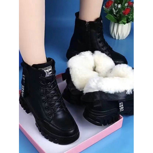 真皮羊毛雪地靴女2024新款冬季加絨加厚棉靴皮毛一體厚底保暖棉鞋