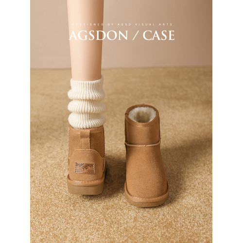 厚底雪地靴女2026新款冬季加絨加厚大碼41一43東北防滑勃肯棉鞋子