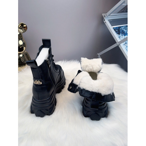 真皮羊毛雪地靴皮毛一體馬丁靴女8cm冬加絨加厚底內增高保暖棉靴 真皮羊毛雪地靴皮毛一體馬丁靴女8cm冬加絨加厚底內增高保暖棉靴