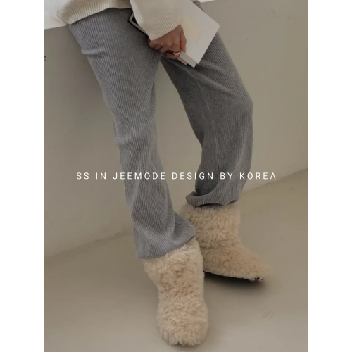 小池在首爾冬季新款韓版加厚保暖毛毛雪地靴可愛毛絨平底舒適棉靴