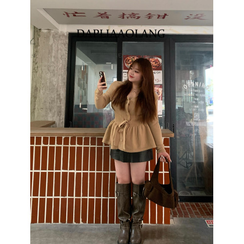 高筒西部大筒圍騎士靴胖mm長筒靴女粗腿加絨皮帶釦大碼長靴41到43