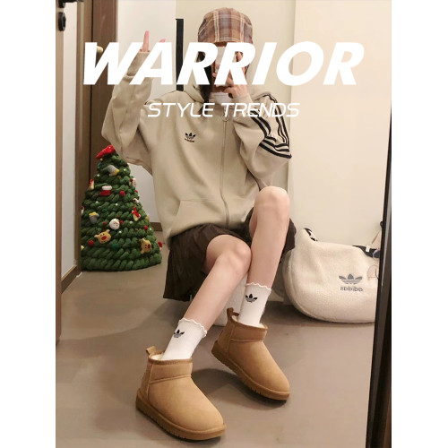 廻力雪地靴女款冬季2026新款加絨加厚保暖棉靴皮毛一體低幫棉鞋男