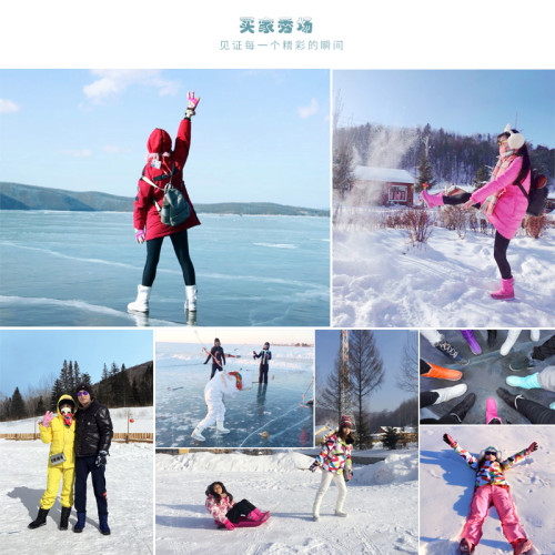 冬季新款時尚加厚軟底防水防滑保暖雪地靴女毛毛中筒短靴滑雪地鞋