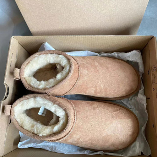 2025年秋冬新款防滑平底mini雪地靴女皮毛一體加絨保暖防水棉鞋